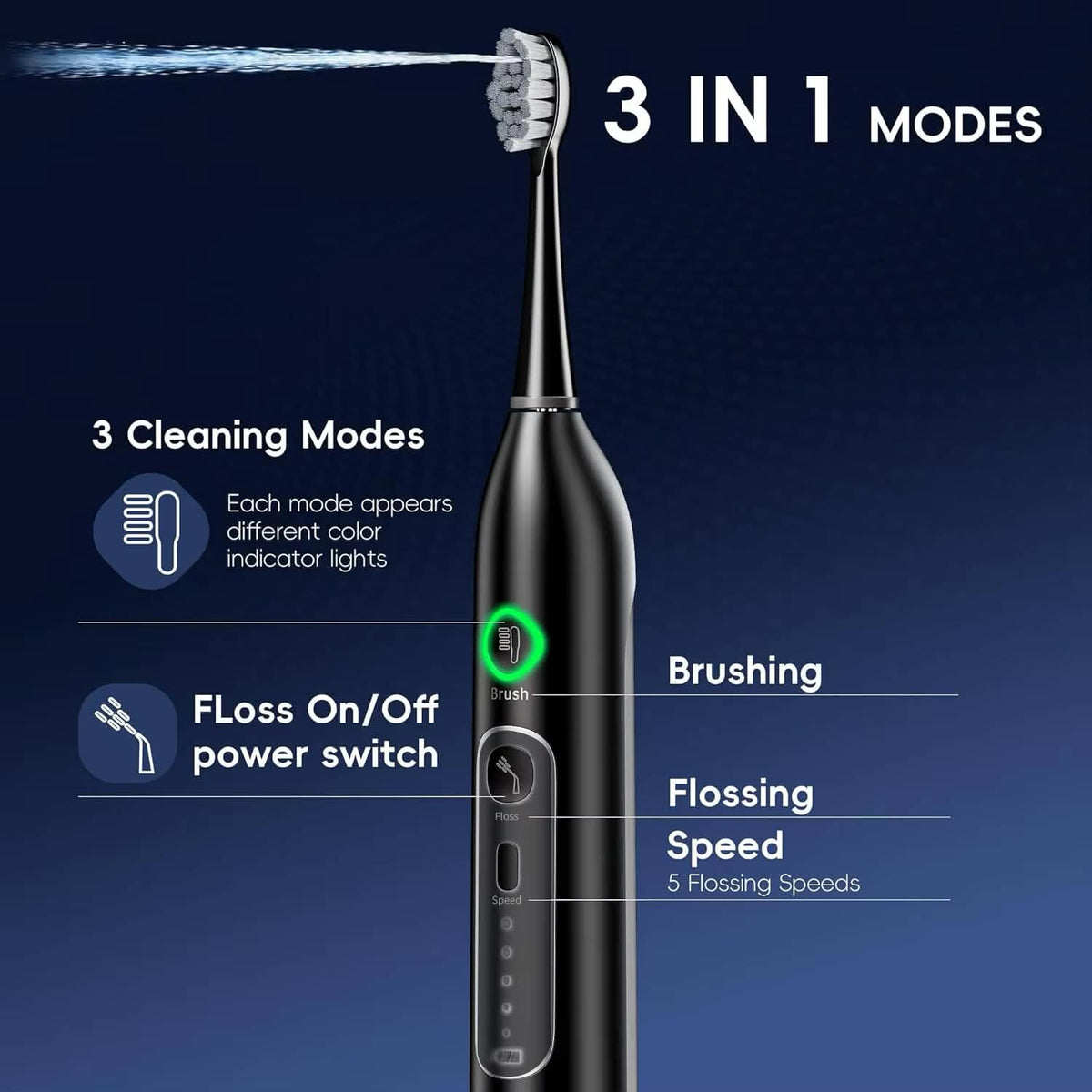 LumaHome 3-in-1 Toothbrush and Water Flosser product image