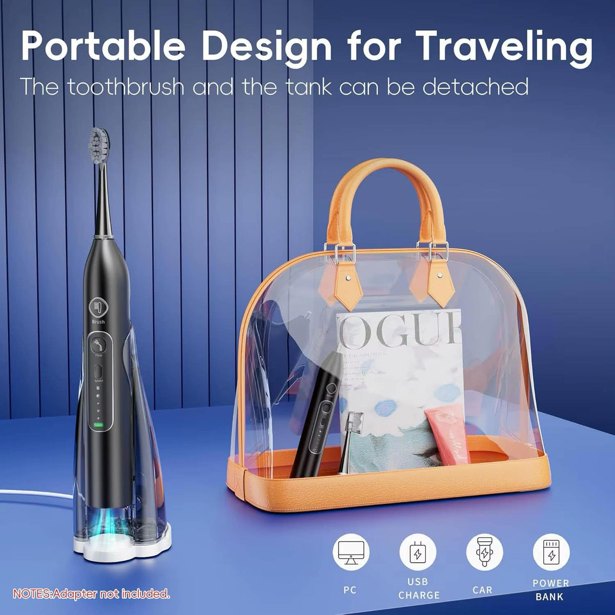 LumaHome 3-in-1 Toothbrush and Water Flosser accessory view